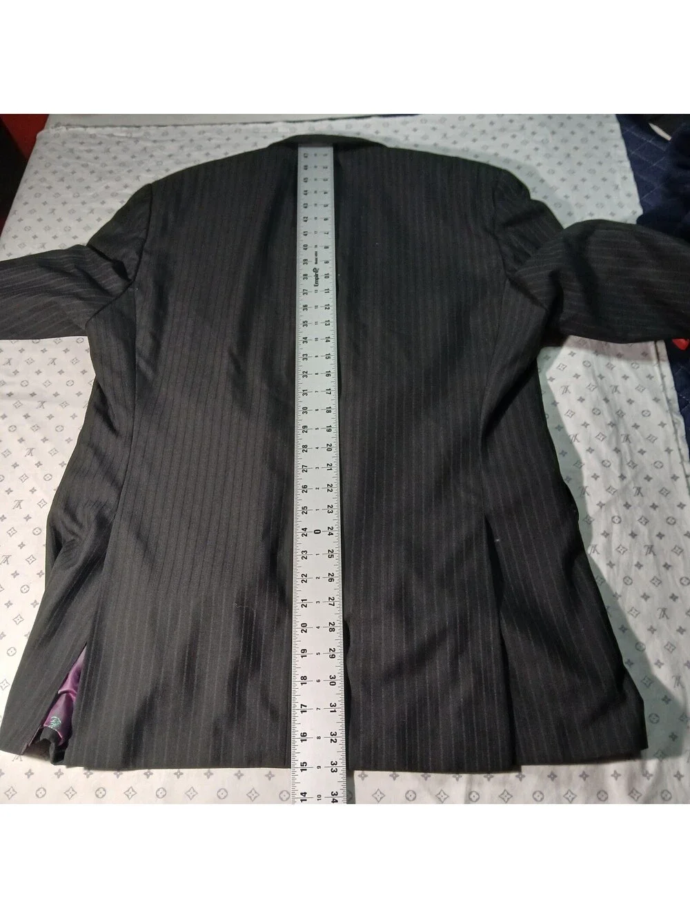 Sean John Black Pinstripe Blazer Jacket 42R